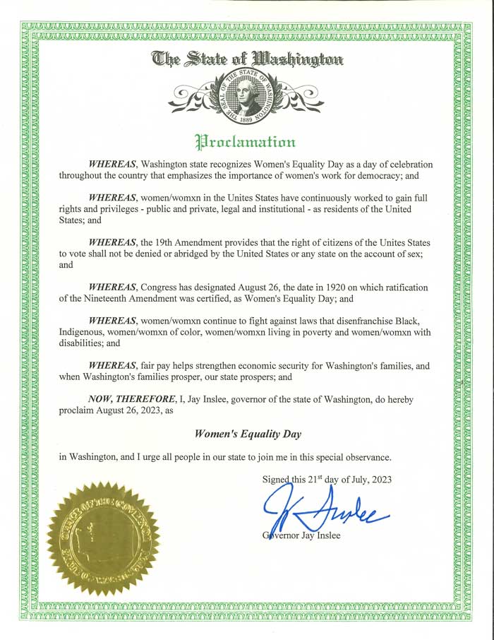 image of governor's proclamation